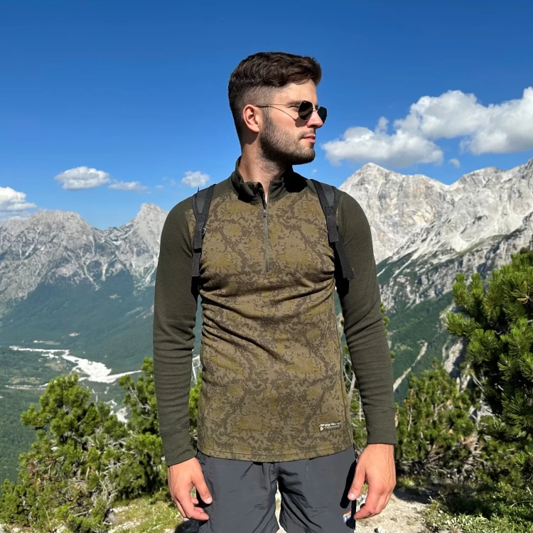 Majica Thermowave MERINO FLOW LSS 1/2 ZIP GSM 220